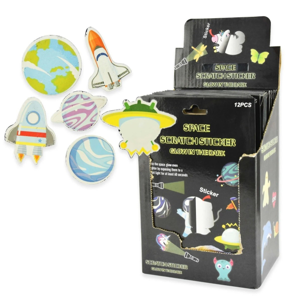 Scratch klistermrker, Space