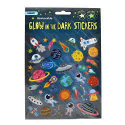 Selvlysende klistermrker, rummet