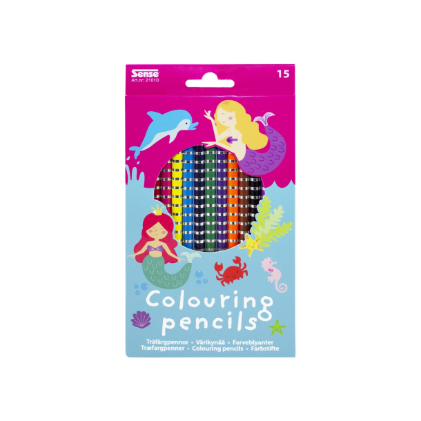 Sense farveblyanter 15 stk. havfrue