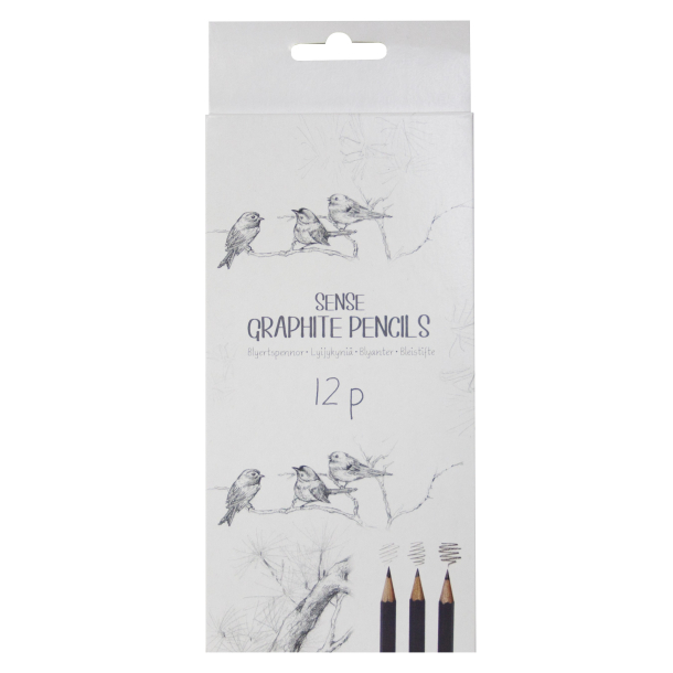Sense graphite blyanter, 12 stk.