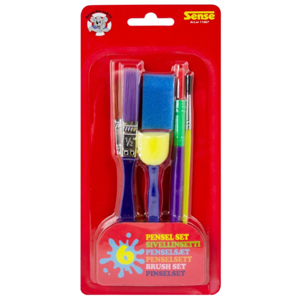 Sense Penselst, 6 pensler, skum
