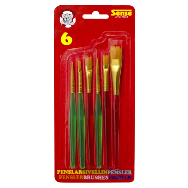 Sense Penselst, 6 pensler