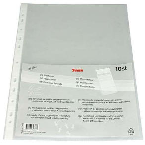 Sense Plastlommer A4, ben top, 10 stk. 