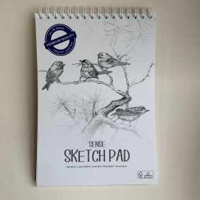 Sense skitseblok med spiral, A4