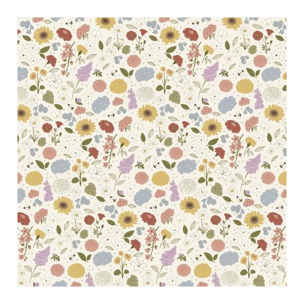 Serviet Grand Ma's flowers 50 stk