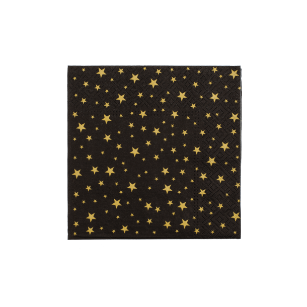 Servietter, Golden Stars, 20 stk.