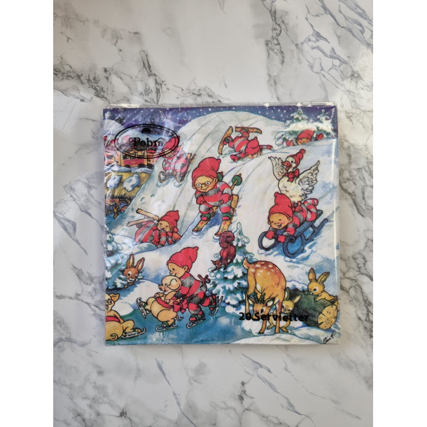 Servietter, nisseerne p klketur, 20 stk. 