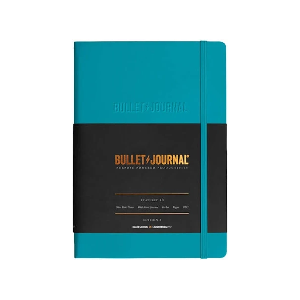 Leuchtturm1917 Bullet Journal Edition 2, Medium (A5), Hardcover, 206 nummererede sider, Turq, dotted