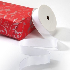 Silkebnd, 15mm x 10m, hvid