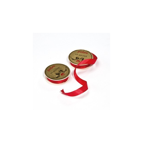 Silkebnd, 15mm x 10m, rd