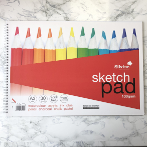 Silvine Skitseblok 130 gsm, A3