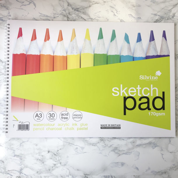 Silvine Skitseblok 170 gsm, A3