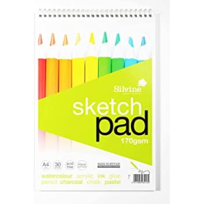 Silvine Skitseblok 170 gsm, A4