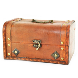 Skattekiste IIII, lyst tr, 12 cm