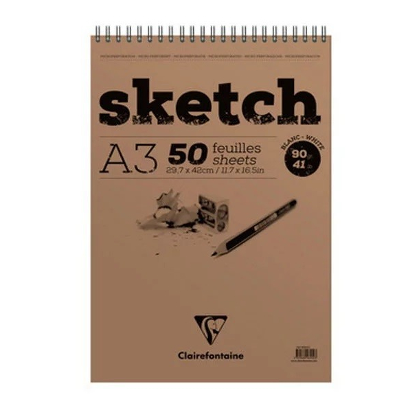 Sketch blok, 50 ark, 90 g., A3