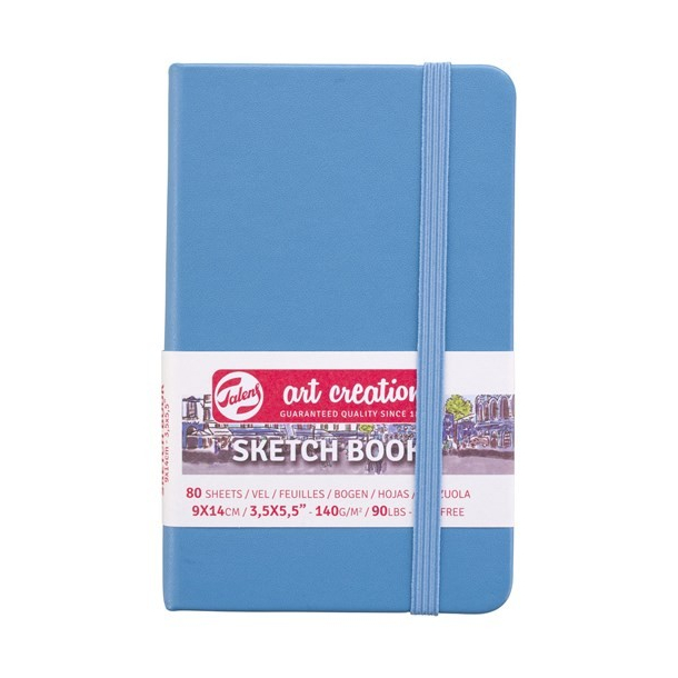 Sketch- og notesbog, 9x14cm, Lake Blue