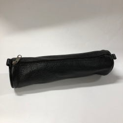 Skind penalhus rundt, sort