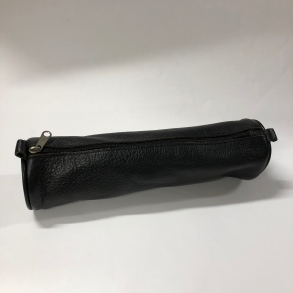 Skind penalhus rundt, sort