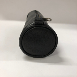 Skind penalhus rundt, sort