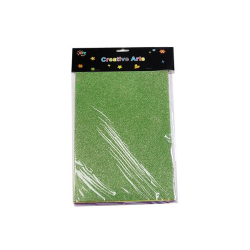 Skumplader A4 m. glimmer, 10 stk. ass. farver