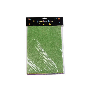 Skumplader A4 m. glimmer, 10 stk. ass. farver