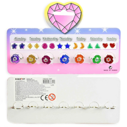 Smykkest m. ringe m. blomster