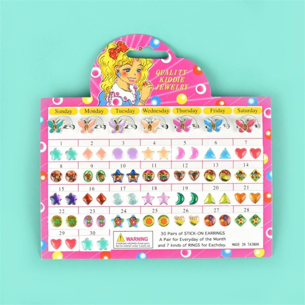 Smykkest m. ringe m. sommerfugle