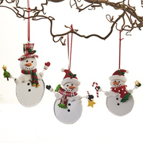 Snemand, fimo ler, med snor