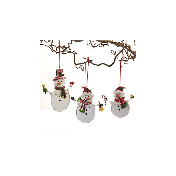 Snemand, fimo ler, med snor