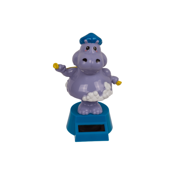 Solcelle figur, flodhest i bad