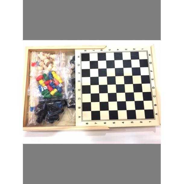 Spillemagasin i tr, 5 i 1