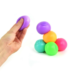 Squeeze Sticky Wall Ball, 4 cm, 6 stk.