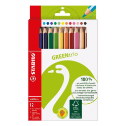 Stabilo Greencolors farveblyanter, TRIO, 12 stk.
