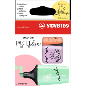 Stabilo Mini Pastel Love, 3 stk.