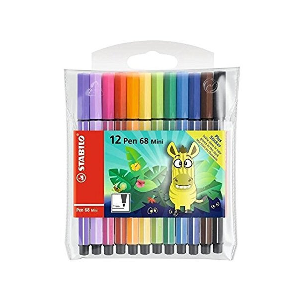 Stabilo mini tuscher, 12stk.