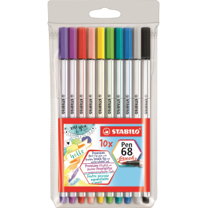 Stabilo Pen 68 Brush, 10 stk.