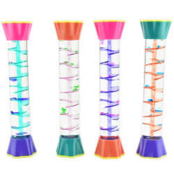 Stav med farvet vske, timeglas