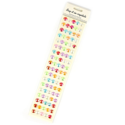 Sticker assorterede runde diamanter, 90 stk.