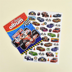 Stickers album, biler, 45 stk. 