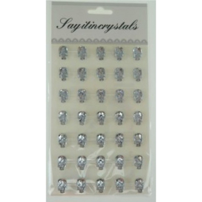 Stickers pop up, silver skulls