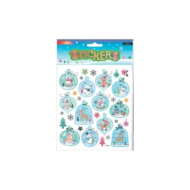 Stickers snemnd &amp; dyr i julekugler