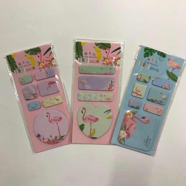 Sticky notes, flamingo