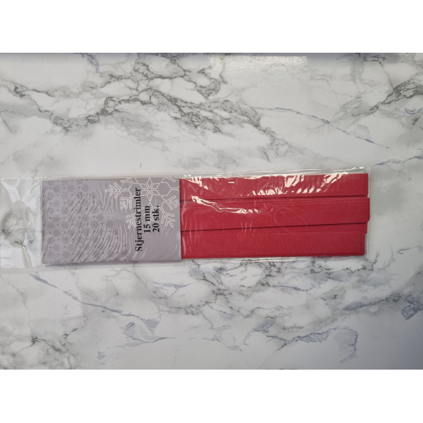 Stjernestrimler, 15mm, 20 stk., rd