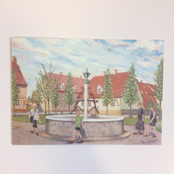 Stort dobbelt kort - Kirkepladsen i Christiansfeld