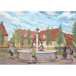 Stort dobbelt kort - Kirkepladsen i Christiansfeld