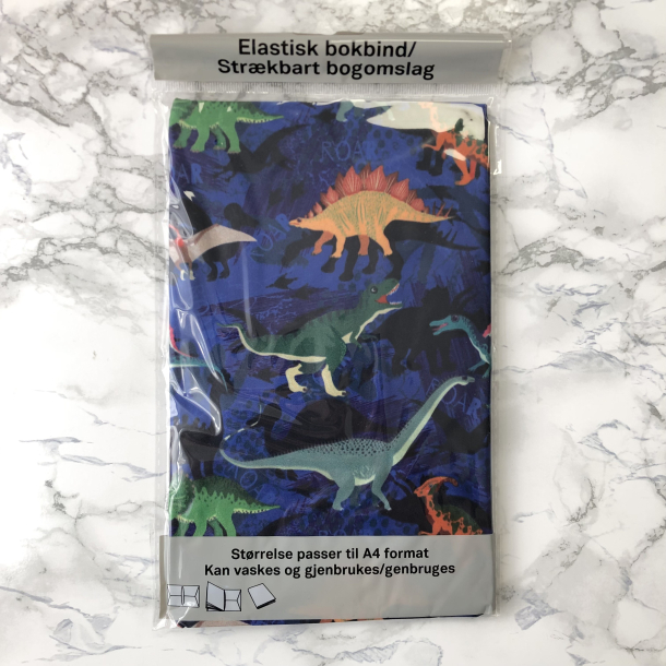 Strkbart bogomslag, A4, bl dinosaur