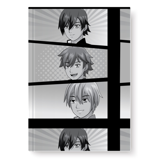 Strkbart bogomslag, A4, Manga