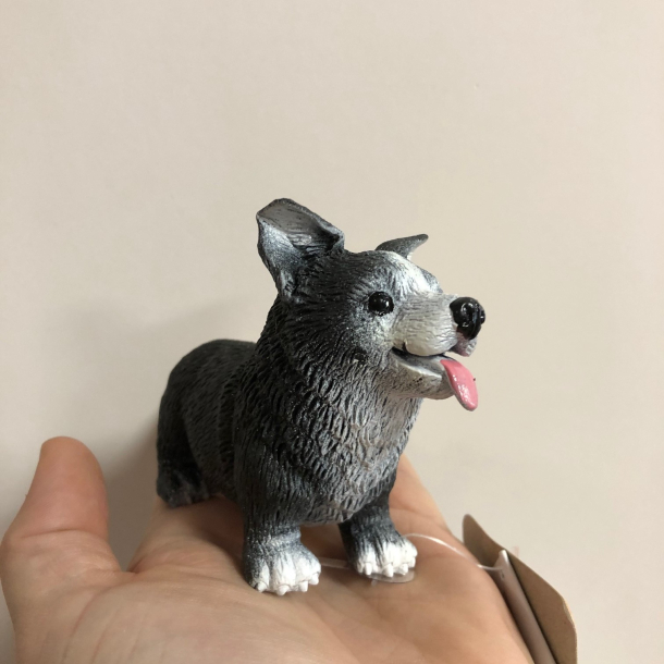 Stretch hund hvid / sort