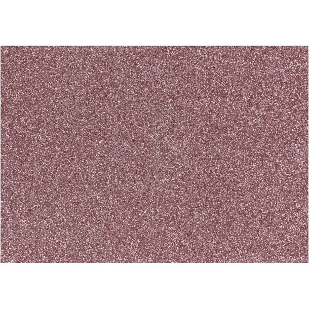 Strygestof, lys rd, glitter, 1ark