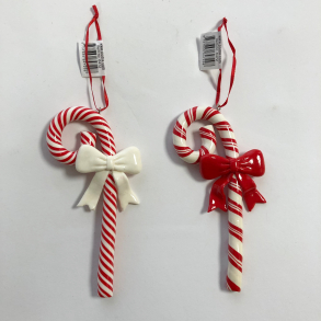 Sukkerstokke med snor og sljfer, fimo, 16 cm